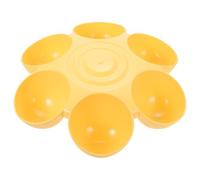 Toyvian Multipurpose Yellow Flower-shaped Pet Feeding Bowl with Compartments for Multiple Cats and Dogs, Plastic Puppy Treats Dispenser Suitable for Indoor Use