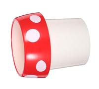 Toyvian Mushroom Shaped Kitchen Utensil Countertop Organizer with Stable Base and Wide Mouth, Plastic Storage Jar for Cooking Tools and Housewarming Favor, Red Modern Nordic Style
