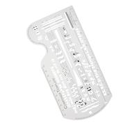 Toyvian Music Drafting Ruler Transparent Staff Drawing Template for Composers and Music Enthusiasts Portable Notation Symbol Manuscript Tool for Accurate Line Placement and Easy
