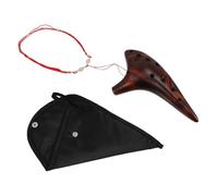 Toyvian Music Instrument with Precision Tuning Ocarina Twelve-hole Ceramic Clay in Alto C Key and Easy to Learn Features Coffee Colour with Artistic Random Color for Beginners and Professionals