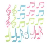 Toyvian Music Note Glowing Stickers Adhesive Wall Decals for Kids Bedroom Nursery Luminous Night Light Decorative 12pcs Pack, Safe Glow in The Dark Bedroom Décor for Boys and Girls