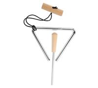 Toyvian Musical Triangle Instrument Iron Triangle Hand Percussion Bell Stick School Band