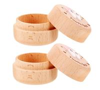 Toyvian My First Tooth Box 2pcs Wooden Storage Container for Baby Teeth Keepsake Portable DIY Wood Case with Modern Simple Style Reliable Tiny Wooden Box