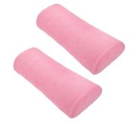 Toyvian Nail Arm Rest Cushion Soft Semicircular Fabric Hand Pillow 2pcs for Manicure Table Delicate Knit Surface, High Resilience and Easy to Clean, for Nail Salon and Manicure Use
