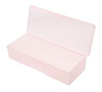 Toyvian Nail Tool Storage Box Large Pink Nail Art Organizer Case with Remover and Accessory Compartments for Manicure and Pedicure Supplies at Home Or Salon