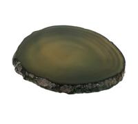 Toyvian Natural Agate Slice Round Coasters Heat-resistant Wine Cup Mat Elegant Stone Pad for Home Office Table Decor Random Color