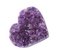Toyvian Natural Amethyst Crystal Heart Ornament Decorative Stone for Home Aesthetic Decor Living Statue with Unique Bright Colors and Natural Healing Charm