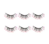 Toyvian Natural False Eyelashes and Easy to Wear 3 Pairs Synthetic Fiber Wispy False Lashes with Impressive Look for Women for Many Occasions and Stage Performance