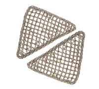 Toyvian Natural Grass Fiber Lizard Hammock Bed Triangle Hanging Sleep Bed for Bearded Dragons Iguanas and Small Pets for Animal Cages and Terrariums