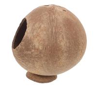 Toyvian Natural Hamster House Coconuts Shell Nest Toy Hideout for Hamsters Gerbils Mice Boredom Breakers
