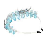 Toyvian Natural Multi-Colored Crystal Headband for Women Tree Branch and Moon Pendant, Bridal Accessory Featuring Blue Crystal Material, Glamorous Design for Homecomings and Anniversaries