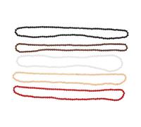 Toyvian Natural Wood Beaded Necklace Bold Statement Design with 8mm round Beads 5pcs and Smooth Texture for Men and Women for Boho Outfits and Farmhouse Looks