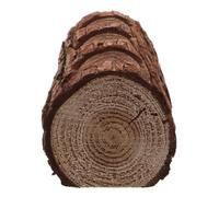 Toyvian Natural Wood Succulent Flowerpot Wooden Garden Trough Decorative Planter for Home Patio Indoor Outdoor Handcrafted Rustic Log Design