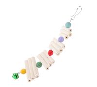Toyvian Natural Wooden Hanging Parrot Chew for Birdcage Colorful Root Stem Design Safe Durable Bird Biting Plaything for Birds Fun Foraging for Cage Pets