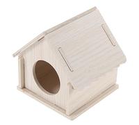 Toyvian Natural Wooden Maze Hideout for Small Pets Chinchilla Hamster Guinea Pig House Safe Practical Sleeping Play Space for Dwarf Hamsters Rat Hideout Activity Center