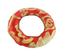 Toyvian Nepal Handmade Buddha Sound Bowl Cushion 18cm Diameter Singing Bowl Pad Copper Base Suitable for Meditation and Buddhism Practices Random Color