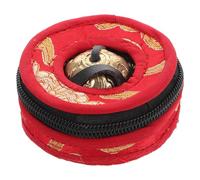 Toyvian Nepalese Bell Cymbals Instrument for Percussion Meditation Handheld Cymbals Bells Double Dragon Design Includes Carrying Case