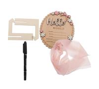 Toyvian Newborn Announcement Board with Ink Marker Unfinished Wooden Name Sign for Nursery Decor Birth Keepsake Photo Prop Announcement Sign Boy Girl