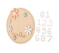 Toyvian Newborn Milestone Cards Growth Signs Pregnancy Announcement Milestone Cards for Boy Girl Wooden Decor