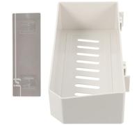 Toyvian No Drilling Wall Mounted Storage Rack for Kitchen Bathroom Strong Bearing Shower Organizer Shelf with Drain Easy Install Adhesive Wall Shelf for Home