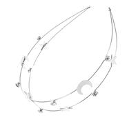 Toyvian Non-slip Star and Moon Headband for Women Wedding Hair Accessory with Secure Fit Travel-friendly Silver Hair Hoop Bridal and Bridesmaid Headwear with Whimsical Enchanting Design