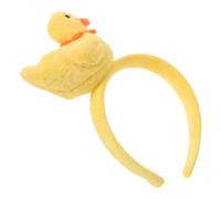 Toyvian Novelty Duck Headband for Adults, Plush Yellow Animal Cosplay Accessory with Comfortable Fit and Lightweight Design, for Parade and Birthday Party Photo Props