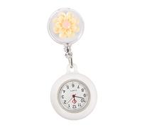Toyvian Nurses Fob Watch Clip on Watch with Quartz Movement and Glass Dial Retractable for Women Nurses Convenient to Carry Protects from Falling