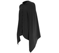 Toyvian Nursing Cover Scarf Multi-Function Breastfeeding Shawl for Outdoor Use Soft and Comfortable Nursing Poncho Solid Black for Mothers The Go