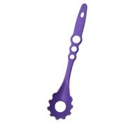 Toyvian Nylon Pasta Spoon Multi-Purpose Noodle Ladle with Straining Feature, Sturdy Kitchen Utensil for Home and Hotel Use, Purple Slotted Pasta Serving Spoon