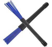 Toyvian Nylon Wire Drum Brushes with Non-slip Handle for Drum Kit Percussion Instruments Easy to Carry for Beginners and Jazz Players