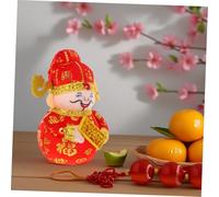 Toyvian of Wealth Figurine Chinese Feng Shui Ornament for Home and Car Dashboard Prosperity Statue with Traditional Design Festive Year Decoration for Luck and Abundance