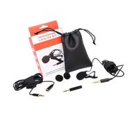 Toyvian Omnidirectional Mini Lavalier Mic Clip on Recording Microphone Small Size Metal Condenser Mic for K Song Recording and Online Teaching Video Production