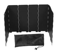 Toyvian Outdoor Folding Windshield Folding Camp Stove Windscreen Camping Windshield Wind Guard for Grill Windscreen for Camp Stove Folding Wind Screen Camping Supply Black Iron