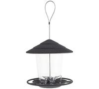 Toyvian Outdoor Garden Hanging Wild Bird Feeder with Roof Automatic Design for Capacity Food for Trees Balconies and Windows