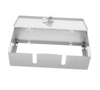 Toyvian Outdoor Stainless Steel Double Socket Box with Lock, Waterproof Wall-Mounted Electrical Outlet Cover for Outdoor Charging and Weatherproof Protection