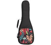 Toyvian Padded 23/24 Inch Ukulele Backpack with Thick Cotton Lining, Portable Ukulele Carrying Case for Travel and Storage, Garden Pattern
