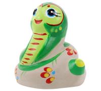 Toyvian Painted Mini Snake Figurine Hand-painted Traditional Chinese Decor Vintage Snake Statue for Home Decoration Folk Art Animal Keepsake Intricate Design