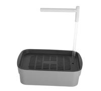 Toyvian Parrot Bathtub Automatic Shower with Ring Plastic Large Size Bath for Cage Use Suitable for Medium Parakeets Cockatiels and Lovebirds Pet Bathing Accessory