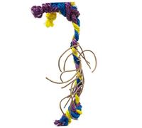 Toyvian Parrot Bite Hanging Sisal Hemp Rope with Color Design Safe Chew for Cockatiels Parakeets Small Birds Playground and Exercise Random Style