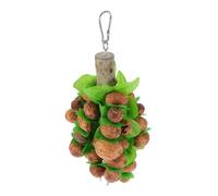 Toyvian Parrot Chew Toy Natural Wood Bird Grinding Stick 100% Non-Toxic Bird Hanging Toy Suitable for Caged Parrots and Small Animals