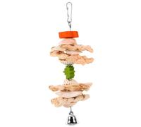 Toyvian Parrot Chew Toy -resistant Bird Foraging Accessory for Cage Hanging Shredding Toy Made Calcium-rich Natural Shells for Healthy Chewing Suitable for Birds