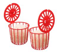 Toyvian Parrot Nesting Toy Set Jute Twine 2pcs Bird Nest Containers for Parakeets Doves Finches for Breeding and Hatching in Bird Cages