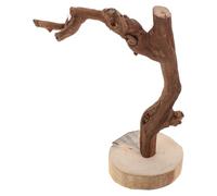 Toyvian Parrot Perch Stand Wooden Perch Stand Nonslip Secure Gripping Easy to Use Light Brown 8.65x5.89x3.54in Base for Parrot Training and Playing Assorted style