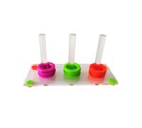 Toyvian Parrot Ring Toss Educational Bird Creative Design Playing Training Acrylic Rings for Adventuring Small Birds and Little Parrots Random Color