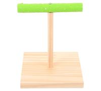 Toyvian Parrot Stand Bird Perch Rack with Sanded Square Base Interactive Bird Training and Play Stand for Parakeets and Small to Medium Parrots Birdcage Accessory