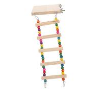 Toyvian Parrot Training Ladder with Platform and Ladders Chewing for Budgies Cockatiels Lovebirds Climbing and Perching Activity for Caged Birds and Pets