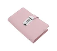 Toyvian Password Cash Budget Binder with Lock, Personal Finance Savings Tracker Book for Boys and Girls and Teens, 50 Double-sided Pages, Pink Money Saving Challenge Organizer for Home