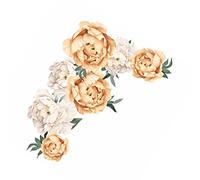 Toyvian Peony Wall Decals Self Adhesive Flower Wall Sticker for Living Room Bedroom Sofa Background and Kitchen Decor Easy Peel and Stick 37.01 X 28.74 in 1 Sheet