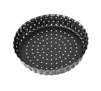 Toyvian Perforated Pie Dish Non-Stick Pizza Pan with Removable Bottom Round Baking Tray Made of Carbon Steel for Baking and Desserts Sturdy and Clean