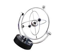 Toyvian Perpetual Motion Kinetic Art Globe Decoration for Home Office Unique Science for Physics Enthusiasts Automatic Rotating Craft Without Battery